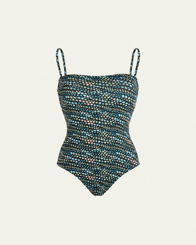 Pearl Jersey Bandeau One-Piece Swimsuit